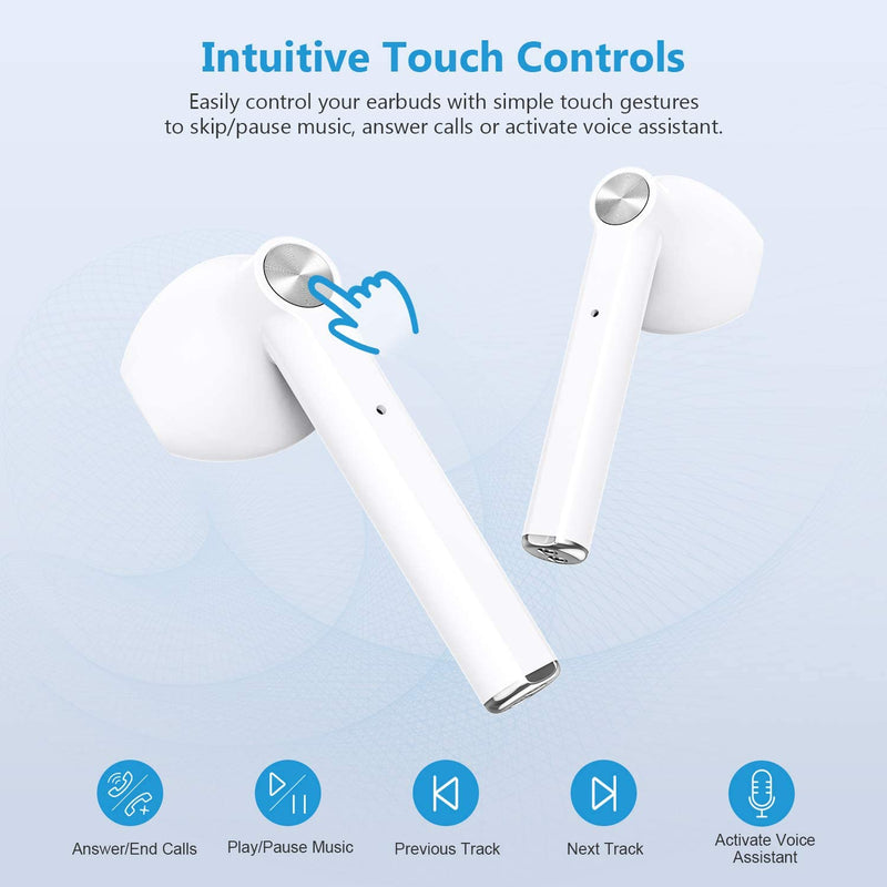 Bluetooth Earphones, TWS True Wireless Stereo Earbuds Headphones - Letscom T16 - ACXY6