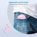 Bluetooth Earbuds, TWS True Wireless Stereo Earphone Headphones - Letscom T16 - Pink