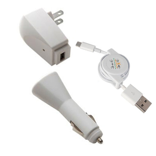 Car Home Charger, Power Retractable USB Cable - ACK33