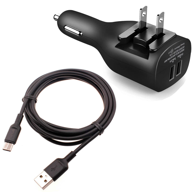 2-in-1 Car Home Charger, Travel Power Adapter TYPE-C Cord 6ft Long USB-C Cable - ACY10