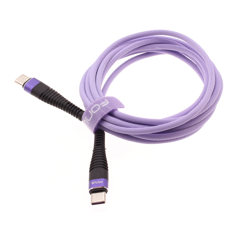 Purple 6ft PD Cable, Power Long Charger Cord Type-C to USB-C - ACA94