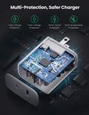 18W Fast Home Charger, USB Wall Adapter Type-C Cord 6ft Long USB-C Cable - ACY16