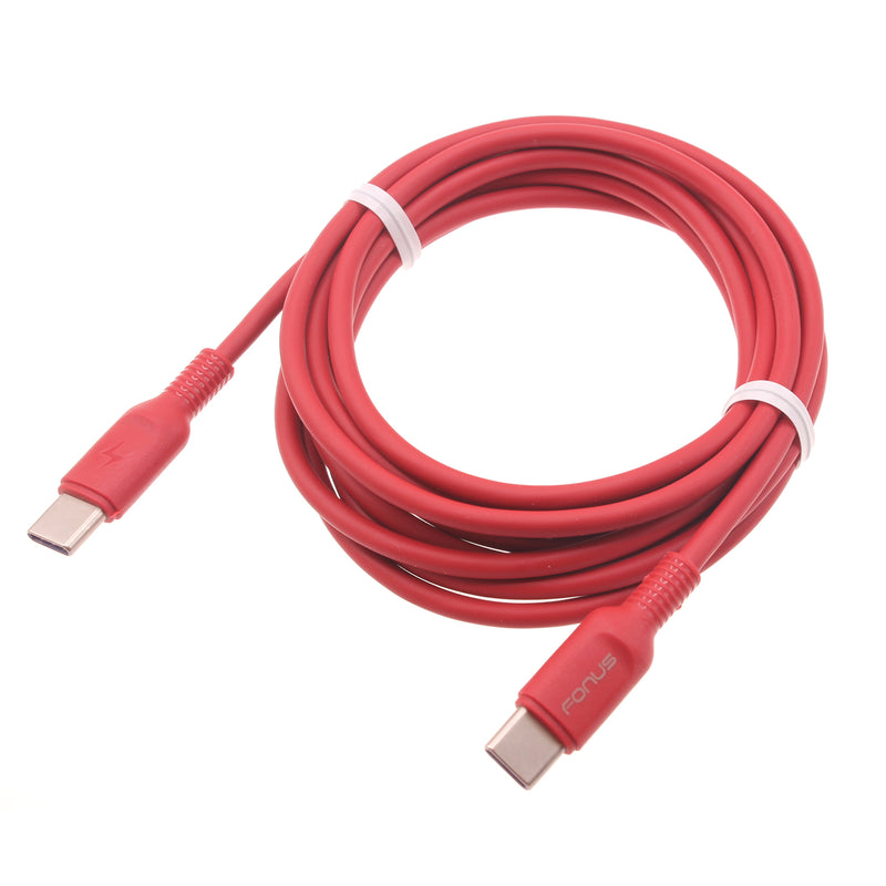 Red 6ft PD Cable,  Cord Fast Charger USB-C to Type-C  - ACD18 1422-1