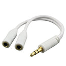 Headphones Splitter, Dual Headset Port Earphone Adapter 3.5mm - ACF85