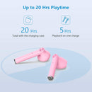 Bluetooth Earbuds, TWS True Wireless Stereo Earphone Headphones - Letscom T16 - Pink