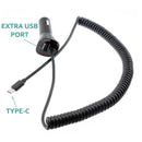 Car Charger, Fast Power Adapter Type-C Coiled Cable - ACD42