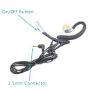 Wired Mono Headset, 2.5mm Headphone Earphone w Mic - ACC37