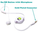 Retractable Mono Earphone, Headset 3.5mm w Mic Headphone - ACS09