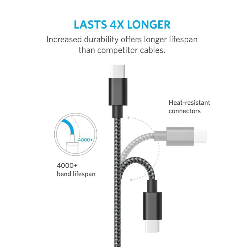 10ft USB Cable, Power Charger Cord Type-C - ACR38