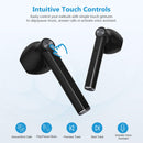 Bluetooth Earbuds, TWS True Wireless Stereo Earphone Headphones - Letscom T16 - Black