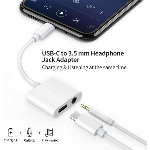 USB-C Headphone Adapter, Type-C Charger Port 3.5mm Jack Earphone - ACG27