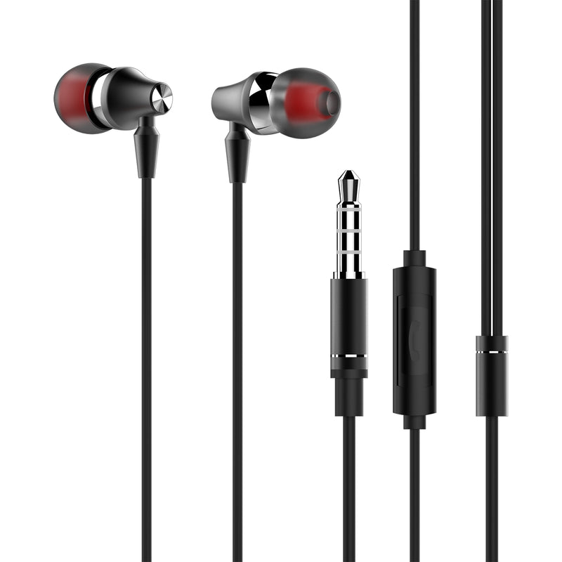 Wired Earphones, Handsfree Mic Headphones Hi-Fi Sound - ACK46