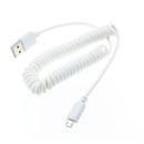 Coiled USB Cable , Sync Power Wire Charger Cord - ACK34