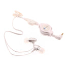 Retractable Earphones, Handsfree Mic Headphones Wired - ACB74
