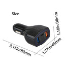 Quick Car Charger, Type-C Port 3-Port USB 48W - ACF56