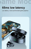 Wireless Ear-Clip TWS Earphones, True Stereo Bone Conduction Headphones Bluetooth Earbuds - ACZ30