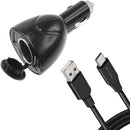 2-Port USB Charger,  DC Socket Power Cord 6ft Type-C Cable  - ACA87 1553-1