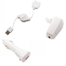 Car Home Charger, Power Retractable USB Cable - ACE64