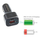 Quick Car Charger, Type-C PD 2-Port USB 36W - ACS40