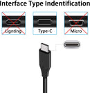 6ft and 10ft Long PD USB-C Cables, Power Wire TYPE-C to TYPE-C Cord Fast Charge - ACY66