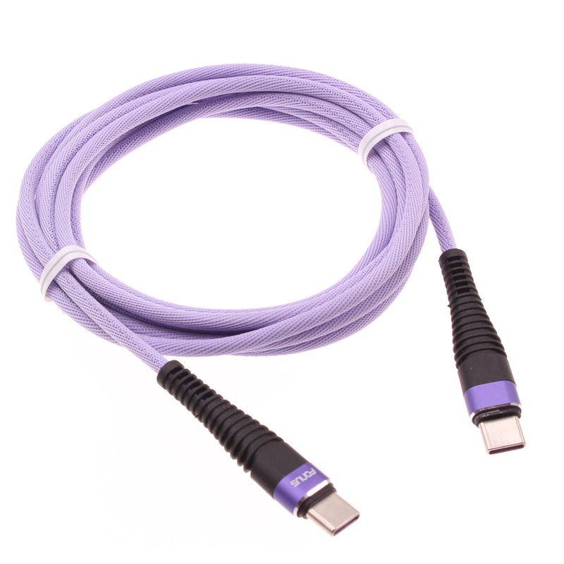 Purple 10ft PD Cable, Extra Long Fast Charger Cord Type-C to USB-C - ACA95