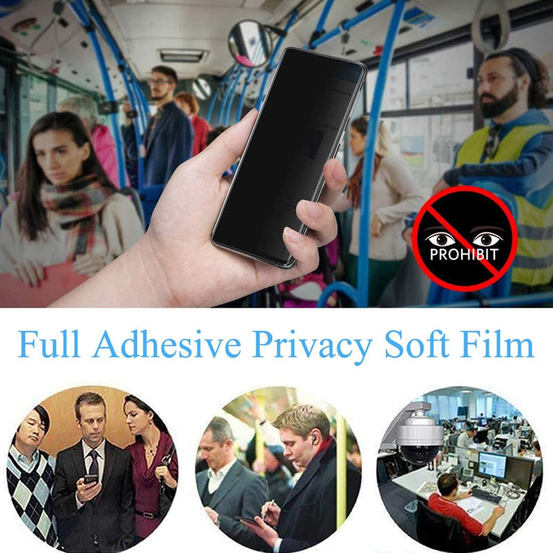 3 Pack Privacy Screen Protector, Anti-Peep Fingerprint Works TPU Film - AC3Z21