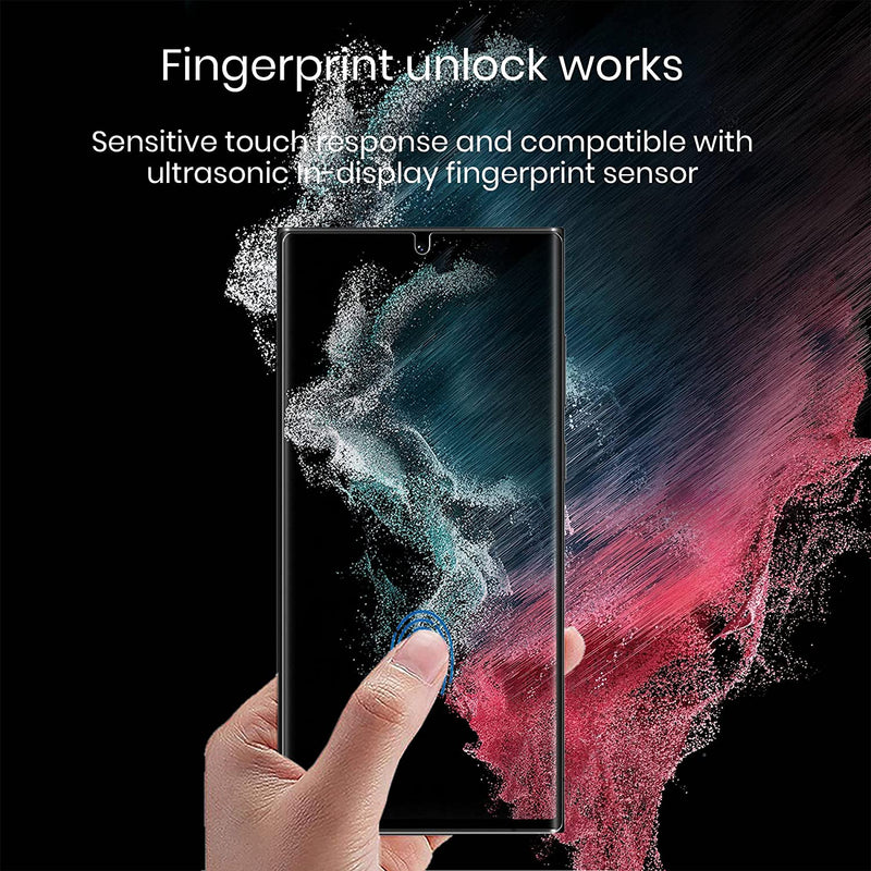 3 Pack Privacy Screen Protector, Anti-Peep Fingerprint Works TPU Film - AC3Z23