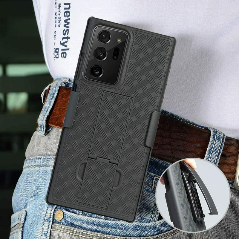Belt Clip Case and 3 Pack Screen Protector, Kickstand Cover TPU Film Swivel Holster - ACZ53+3Z34