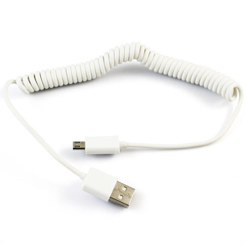 Coiled USB Cable , Sync Power Wire Charger Cord - ACK34