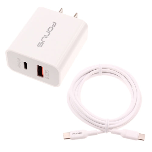 36W PD Home Charger, USB-C 6ft Long Cable Fast Charge - ACE41