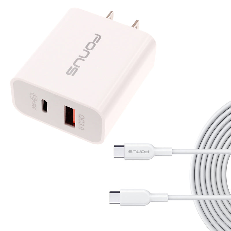 36W PD Home Charger, USB-C 6ft Long Cable Fast Charge - ACE41