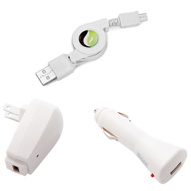 Car Home Charger, MicroUSB Retractable USB Cable - ACB32