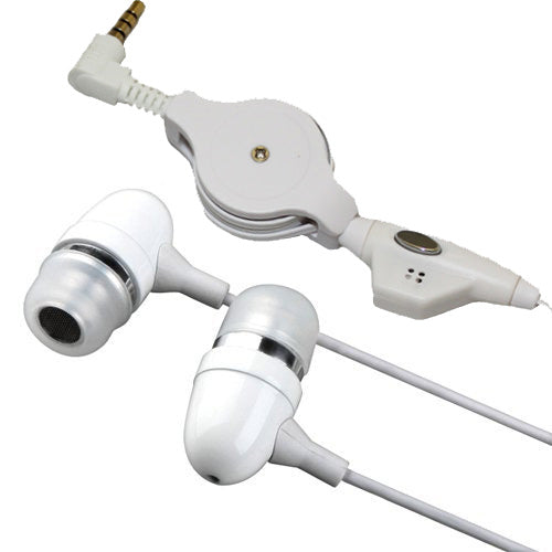 Retractable Earphones, Handsfree Mic Headphones Wired - ACD57