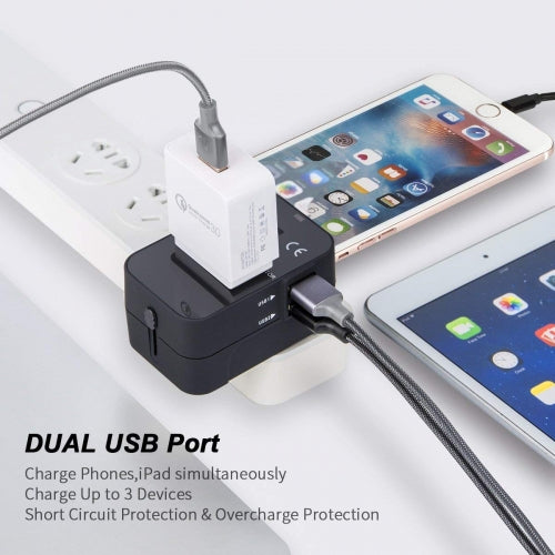 International Charger, Adapter Travel USB 2-Port - ACJ69