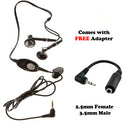 Headset, w Mic Earphones 2.5mm to 3.5mm Adapter - ACG21