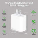 18W Fast Home Charger, Quick 6ft USB-C Cable PD Type-C - ACJ09