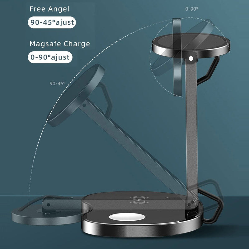 3-in-1 Magnetic Wireless Charger, Stand Foldable 15W Fast charge - ACY81