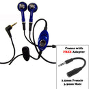 Headset, Handsfree Mic Earphones 2.5mm to 3.5mm Adapter - ACP08
