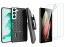 Belt Clip Case and 3 Pack Screen Protector , Kickstand Cover TPU Film Swivel Holster - ACA84+3Z39