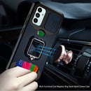Hybrid Case Cover, Card Slot Kickstand Metal Ring - ACY35