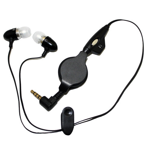 Retractable Earphones, Handsfree Mic Headphones Wired - ACC63