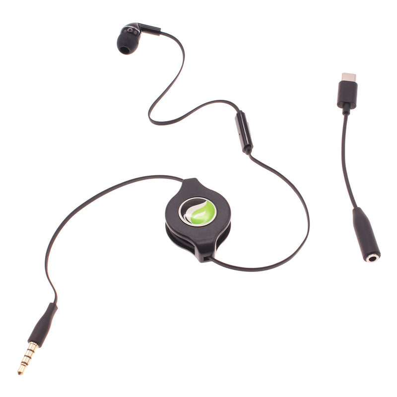 Mono Headset, Earphone Type-C Adapter Retractable - ACS35