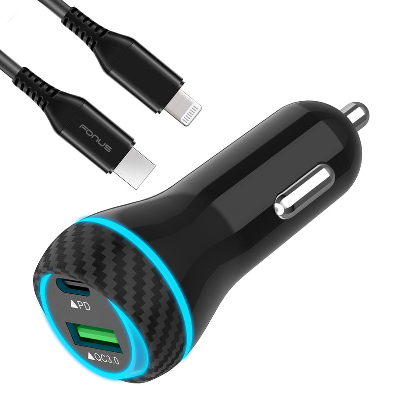 Quick Car Charger, USB-C Port PD Cable 43W - ACE19