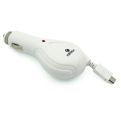 Car Charger, DC Socket MicroUSB Retractable - ACD60